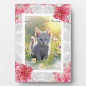 Hibiscus & kant ROOD Fotoplaat (voorkant)