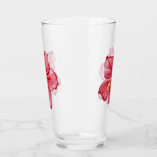 Hibiscus & kant ROOD Glas (Links)