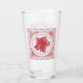 Hibiscus & kant ROOD Glas (Achterkant)