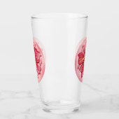 Hibiscus & kant ROOD Glas (Links)