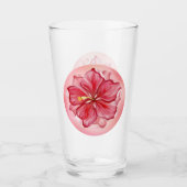 Hibiscus & kant ROOD Glas (Voorkant)
