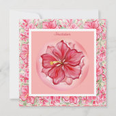 Hibiscus & kant ROOD Kaart (Voorkant)