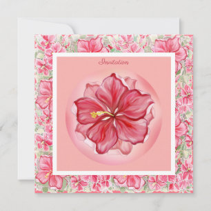 Hibiscus & kant ROOD Kaart