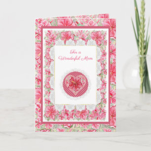 Hibiscus & kant ROOD Kaart