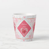 Hibiscus & kant ROOD Latte Mok (Voorkant)