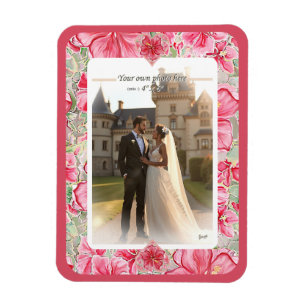 Hibiscus & kant ROOD Magneet