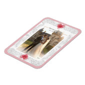 Hibiscus & kant ROOD Magneet (Linkerzijde)