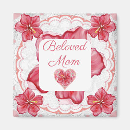 Hibiscus & kant ROOD Magneet