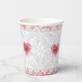 Hibiscus & kant ROOD Papieren Bekers (Rechts)