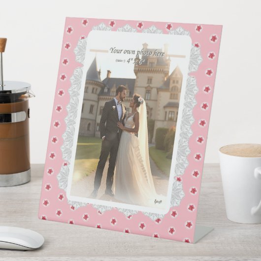 Hibiscus & kant ROOD Reclamebord Met Voetstuk (Insitu)