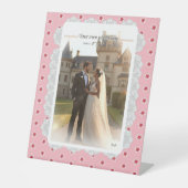 Hibiscus & kant ROOD Reclamebord Met Voetstuk (Voorkant)