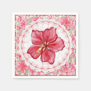 Hibiscus & kant ROOD Servet