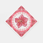 Hibiscus & kant ROOD Servet (Hoek)