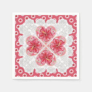 Hibiscus & kant ROOD Servet