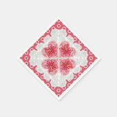 Hibiscus & kant ROOD Servet (Hoek)