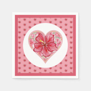 Hibiscus & kant ROOD Servet