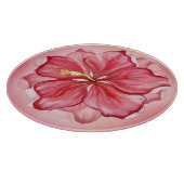 Hibiscus & kant ROOD Snijplank (Hoek)