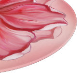 Hibiscus & kant ROOD Snijplank (Hoek)