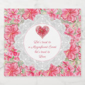 Hibiscus & kant ROOD Sparkling Wijnetiket (Enkel label)