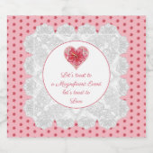 Hibiscus & kant ROOD Sparkling Wijnetiket (Enkel label)