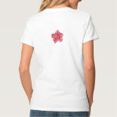 Hibiscus & kant ROOD T-shirt (Achterkant)
