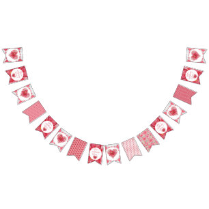 Hibiscus & kant ROOD Vlaggetjes