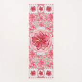 Hibiscus & kant ROOD Yogamat (Voorkant)