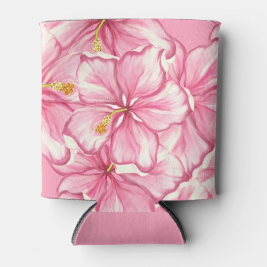 Hibiscus & kant ROZE Blikjeskoeler (Voorkant)