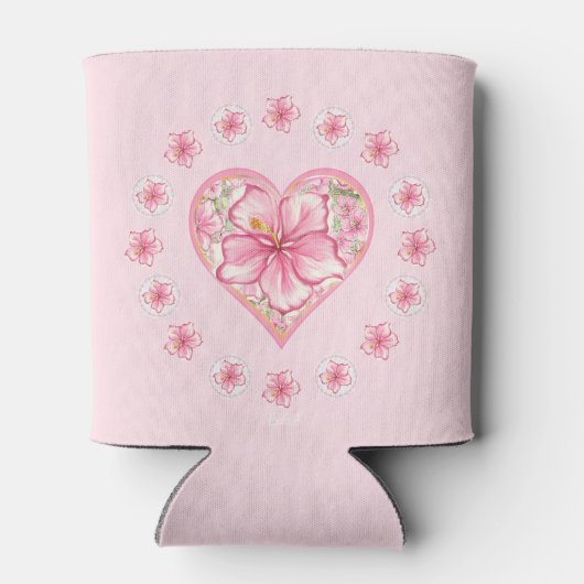 Hibiscus & kant ROZE Blikjeskoeler (Achterkant)