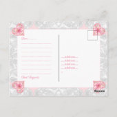 Hibiscus & kant ROZE Briefkaart (Achterkant)