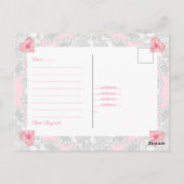 Hibiscus & kant ROZE Briefkaart (Achterkant)