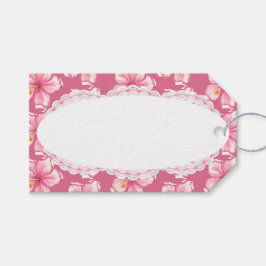 Hibiscus & kant ROZE Cadeaulabel