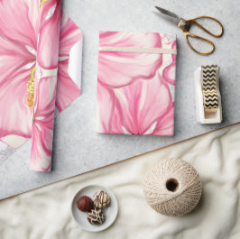 Hibiscus & kant ROZE Cadeaupapier
