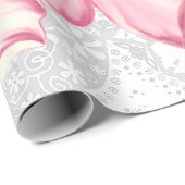 Hibiscus & kant ROZE Cadeaupapier (Rol Hoek)