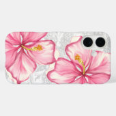 Hibiscus & kant ROZE Case-Mate iPhone Case (Achterkant (horizontaal))