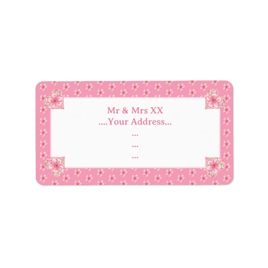 Hibiscus & kant ROZE Etiket (Voorkant)