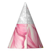 Hibiscus & kant ROZE Feesthoedjes (Achterkant)