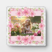 Hibiscus & kant ROZE Fotoplaat (Voorkant)