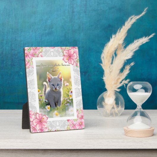 Hibiscus & kant ROZE Fotoplaat (Zijkant)