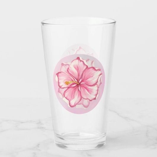 Hibiscus & kant ROZE Glas (Achterkant)