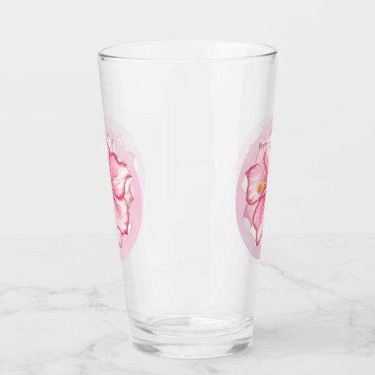 Hibiscus & kant ROZE Glas (Links)