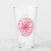 Hibiscus & kant ROZE Glas (Voorkant)