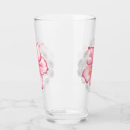 Hibiscus & kant ROZE Glas (Links)