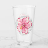 Hibiscus & kant ROZE Glas (Voorkant)