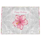 Hibiscus & kant ROZE Groot Cadeauzakje (Voorkant)