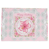 Hibiscus & kant ROZE Groot Cadeauzakje (Achterkant)
