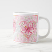 Hibiscus & kant ROZE Grote Koffiekop (Rechts)