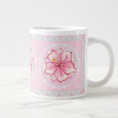 Hibiscus & kant ROZE Grote Koffiekop (Rechts)