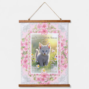 Hibiscus & kant ROZE Hangend Wandkleed