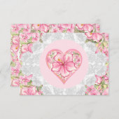 Hibiscus & kant ROZE Informatiekaartje (Voorkant / Achterkant)